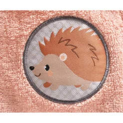 Serviette de bain enfant rose PETITES BETES en coton