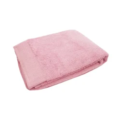 Serviette de bain uni en micro-coton 600 gr/m² - Bois de rose