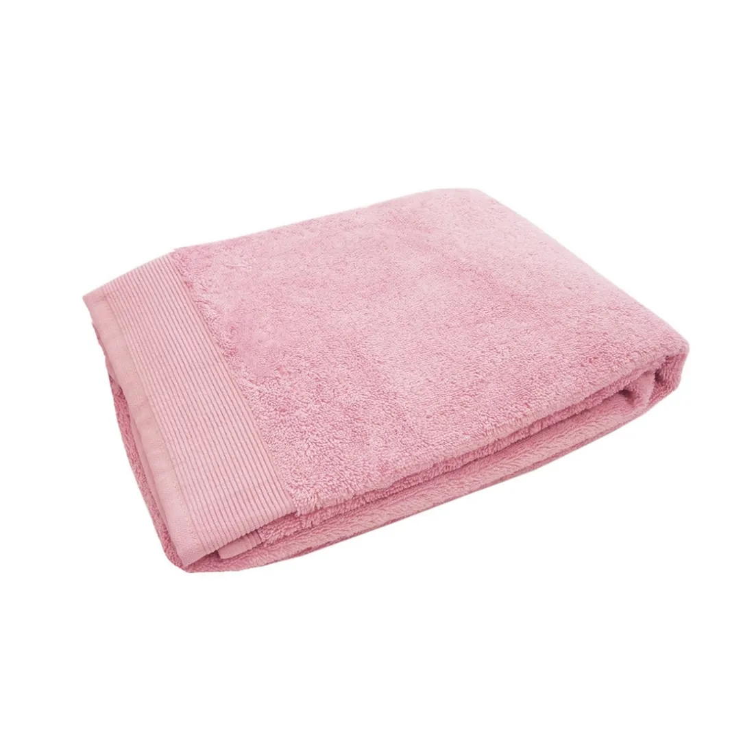 Serviette de bain uni en micro-coton 600 gr/m² - Bois de rose