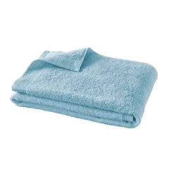 Serviette de bain uni en micro-coton 600 gr/m² - Bleuet