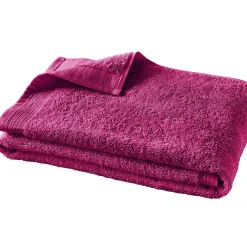 Serviette de bain uni en micro-coton 600 gr/m² - Cyclamen