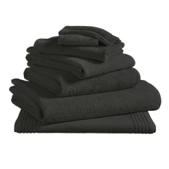 Serviette de bain uni en micro-coton 600 gr/m² - Anthracite