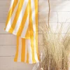 Serviette de plage en polyester 90 x 170 cm SUMMER STRIPE Jaune