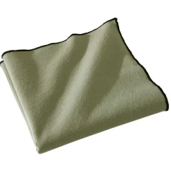 Serviette de table HONO vert en coton lavé