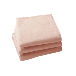 Serviette de table LINA rose en lin