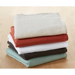 Serviette de table LINA rose en lin