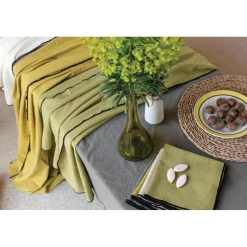 Serviette de table recyclée Grace Ficelle 40 x 40