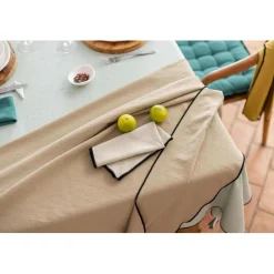 Serviette de table recyclée Grace Ficelle 40 x 40