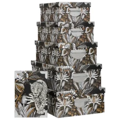 Set 6 Boites coins en métal Panther