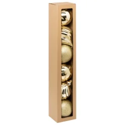 Set 6 boules déco doré