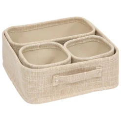 Set 4 paniers beige