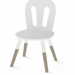 Set 1 Table et 2 chaises FIRMIANA blanc et pin naturel
