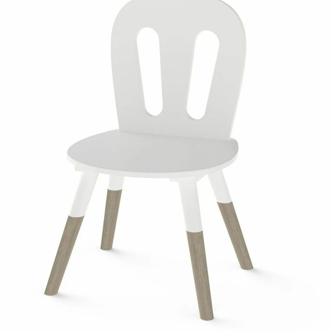 Set 1 Table et 2 chaises FIRMIANA blanc et pin naturel