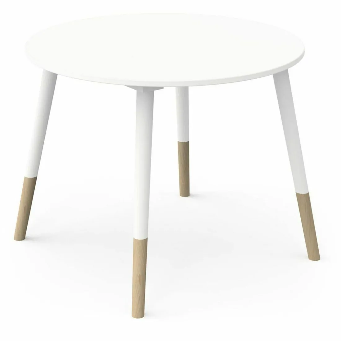 Set 1 Table et 2 chaises FIRMIANA blanc et pin naturel