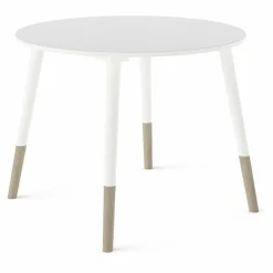 Set 1 Table et 2 chaises FIRMIANA blanc et pin naturel