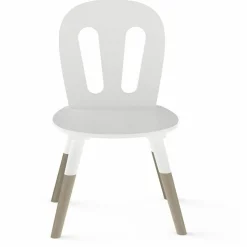 Set 1 Table et 2 chaises FIRMIANA blanc et pin naturel