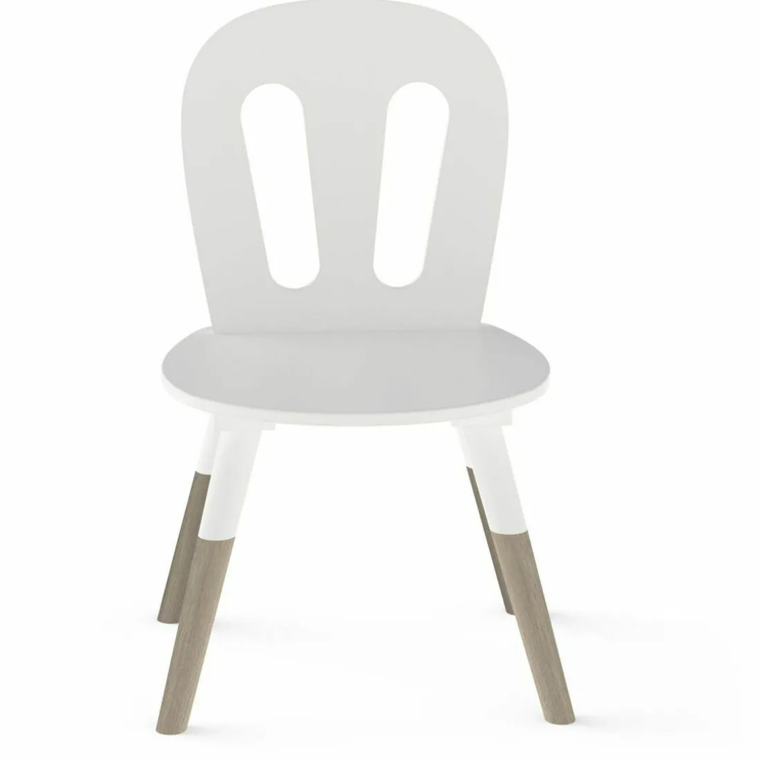 Set 1 Table et 2 chaises FIRMIANA blanc et pin naturel