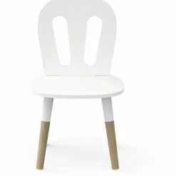 Set 1 Table et 2 chaises FIRMIANA blanc et pin naturel