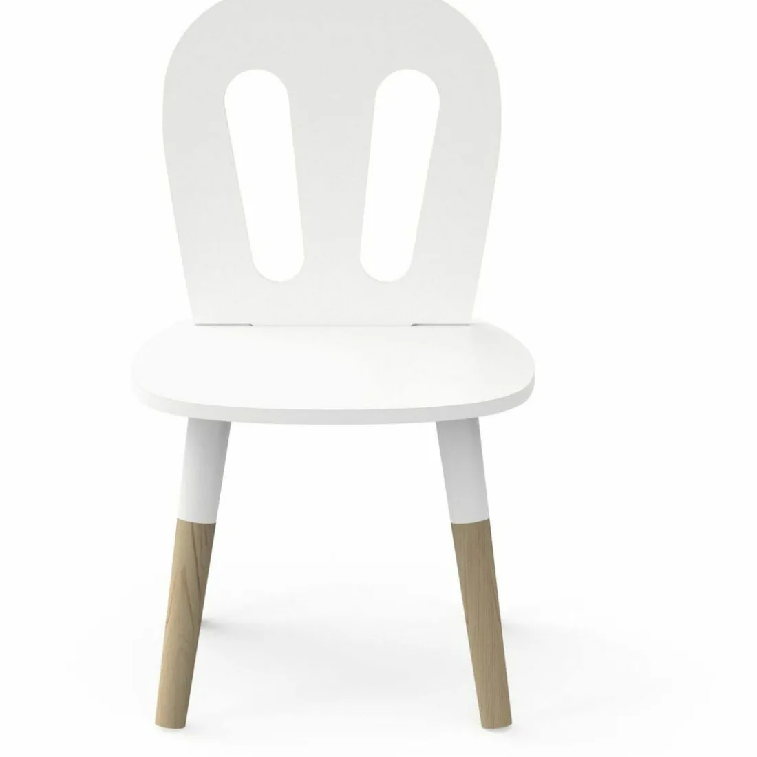 Set 1 Table et 2 chaises FIRMIANA blanc et pin naturel