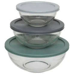 Set de 3 boîtes de conservation en verre
