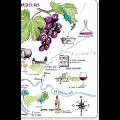 Set de Table Dessin Vignoble Bordeaux 45 X 30