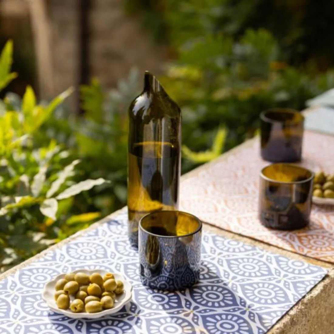 Set de table enduit Citrus recyclé Cobalt 33 x 48
