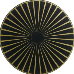 Set de table feutre Raini Noir/or diamètre 40 cm