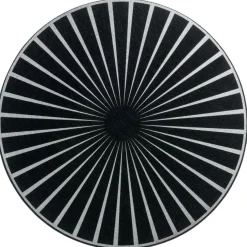 Set de table feutre Raini Noir/argent diamètre 40 cm