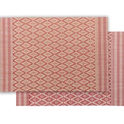 Set de table Kadra Naturel/rouge 33 x 45