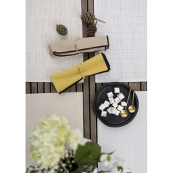 Set de table Manoka Neige/argent 33 x 45