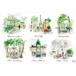 Set de table Paris Scénettes Assortis 30 x 45