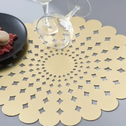 Set table rond 38 Fontenille Or