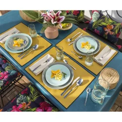 Sets de table BORGO jaune en lin