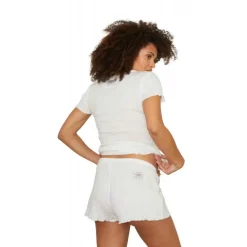 Short de grossesse taille basse - Blanc - Cache Cœur Lingerie en coton bio