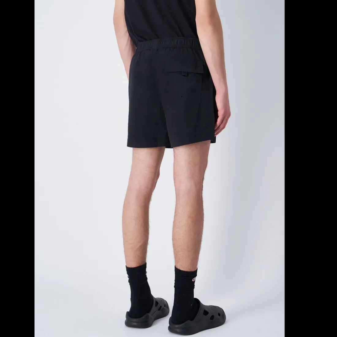 Short de plage noir pour homme