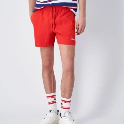 Short de plage rouge pour homme