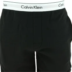 Short de Pyjama Uni Coton - Modern Cotton Noir en tissu