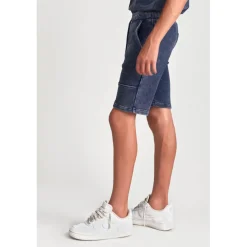 Short garçon POPBO bleu en coton
