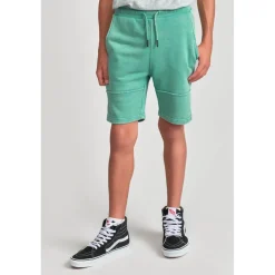 Short garçon POPBO vert en coton