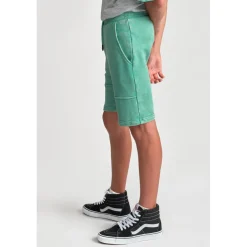 Short garçon POPBO vert en coton