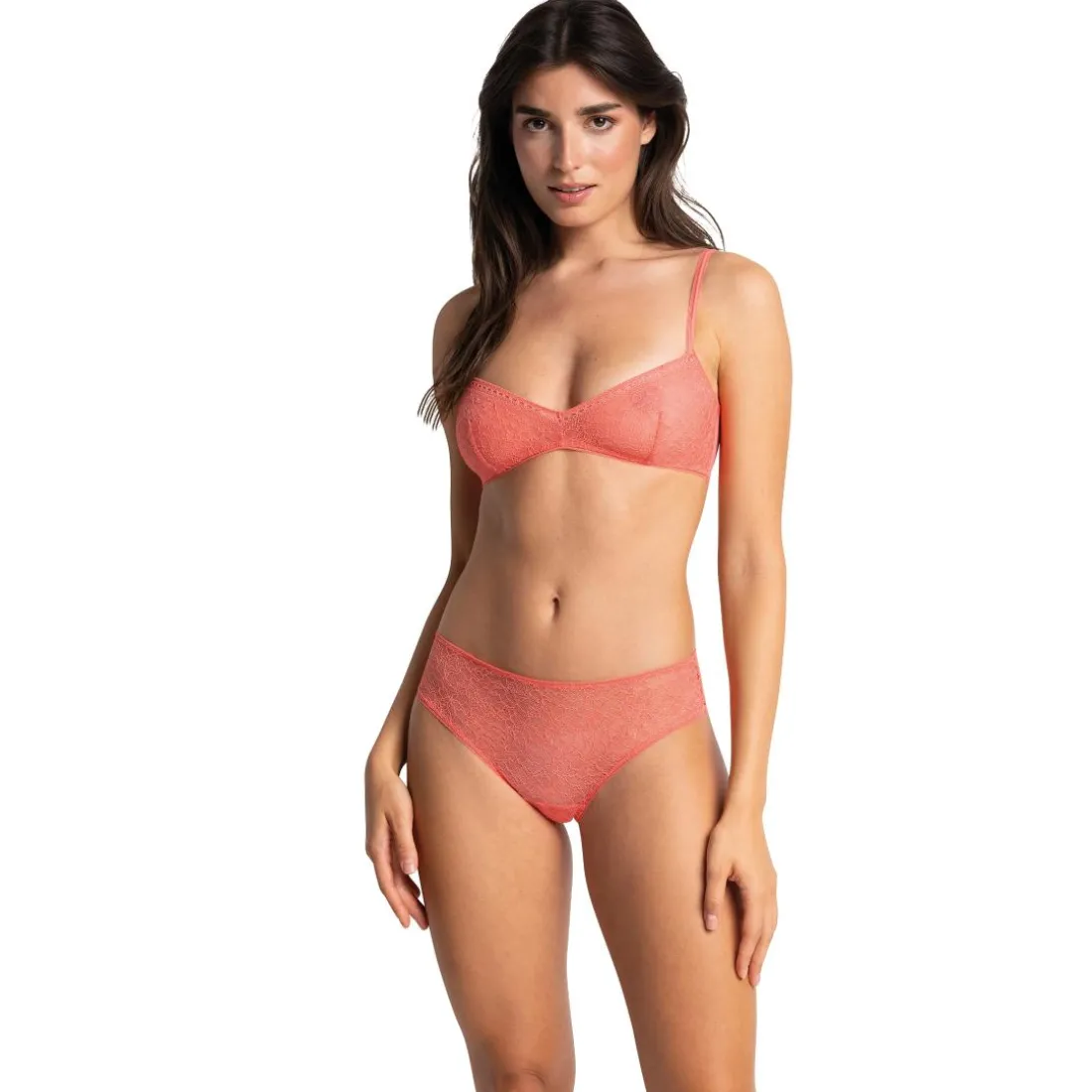 Shorty à motifs fleuris - Rose orange