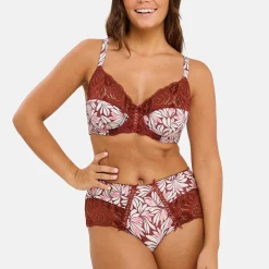 Shorty Amélie Print Imprimé Floral Rouge Cabernet
