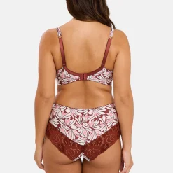 Shorty Amélie Print Imprimé Floral Rouge Cabernet