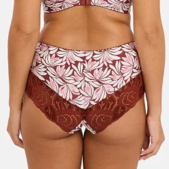Shorty Amélie Print Imprimé Floral Rouge Cabernet