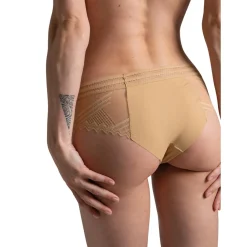 Shorty en dentelle graphique - Toffee marron