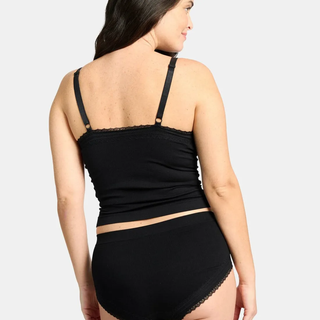 Shorty maille sans coutures noir - Agathe