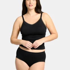Shorty maille sans coutures noir - Agathe
