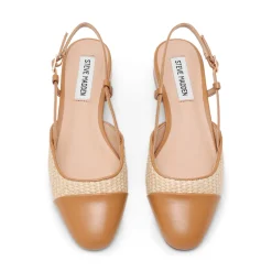 Slingback Belinda en cuir marron