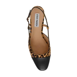 Slingback Belinda-L en cuir leopard
