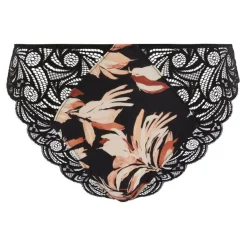 Slip Ariane Fantaisy Imprimé Feuilles & Noir